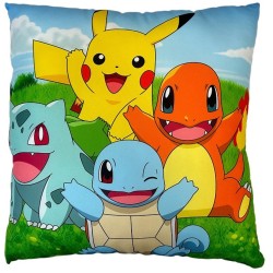 Pokémon - Coussin double face Pikachu & Starters (40x40cm)