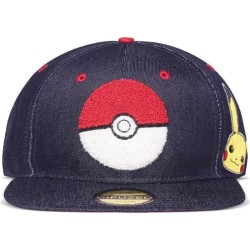Casquette Pokémon - Pokeball jean ajustable