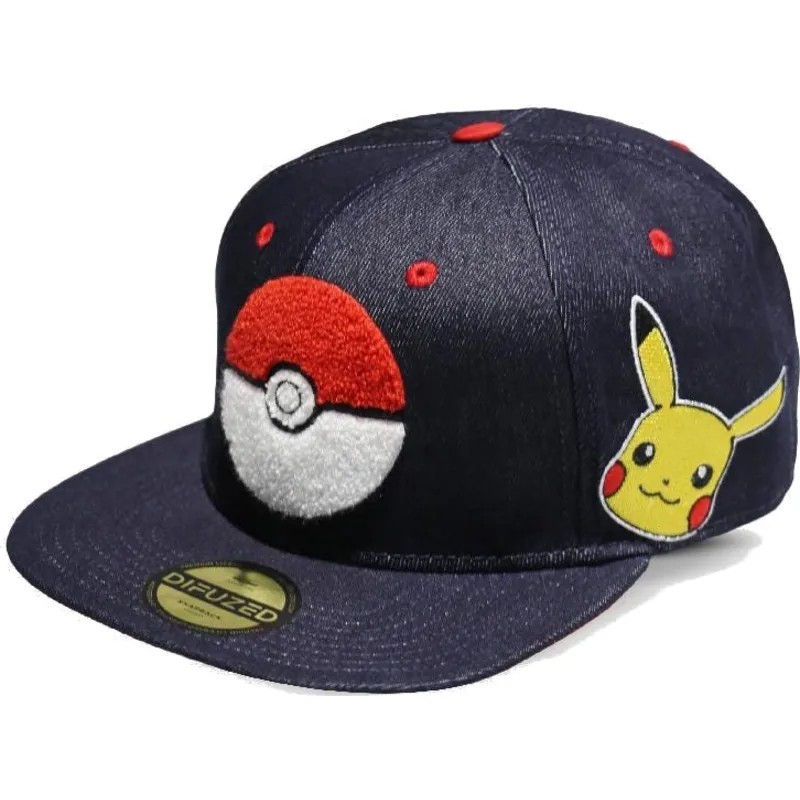 Casquette Pokémon - Pokeball jean ajustable