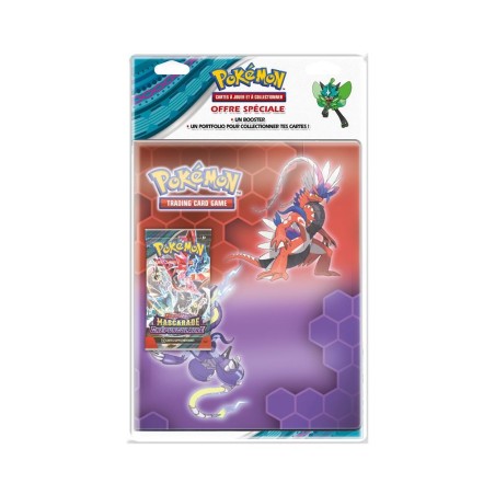 Pack Booster EV06 - Mascarade Crepusculaire + Portfolio A4 Pokémon Miraidon et Koraidon