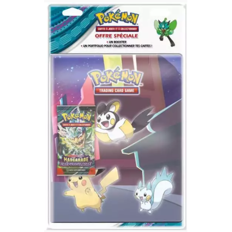Pack Booster EV06 - Mascarade Crepusculaire + Portfolio A4 Pikachu by night