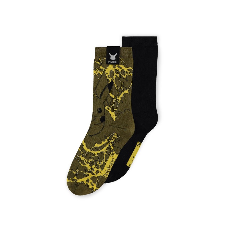 Chaussettes Pokémon Pikachu homme (lot de 2 paires) – Sport Socks officielles