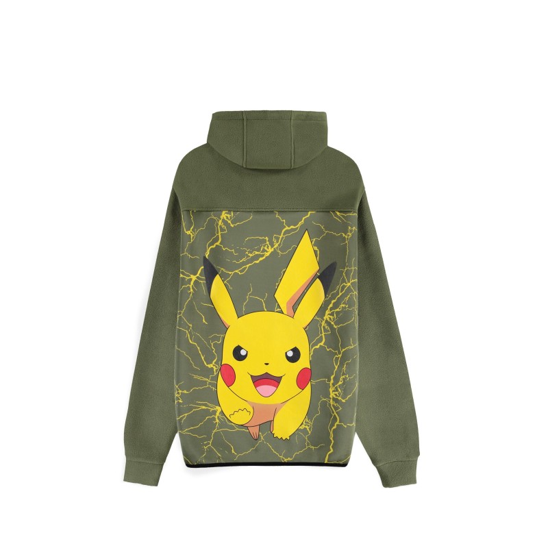 Sweat zippé Pokémon Pikachu Sherpa homme – Hoodie officiel ultra chaud Difuzed