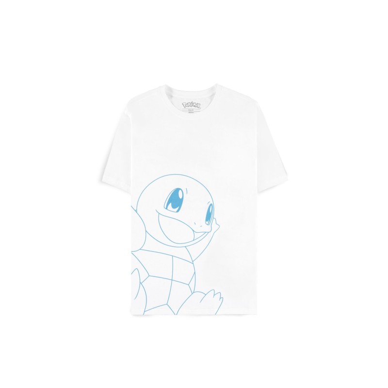T-shirt Pokémon Carapuce (Squirtle) homme blanc – T-shirt officiel 100% coton