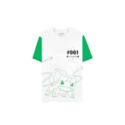 T-shirt Pokémon Bulbizarre (Bulbasaur) homme blanc – T-shirt officiel 100% coton Difuzed