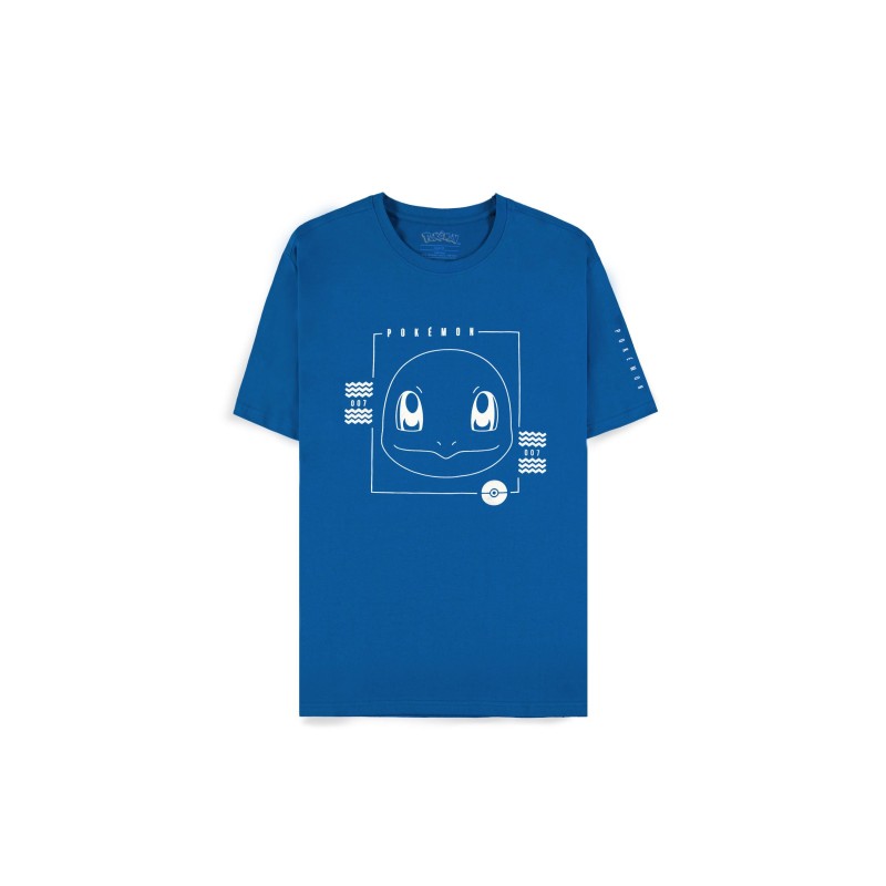 T-shirt Pokémon Carapuce (Squirtle) homme bleu – T-shirt officiel 100% coton Difuzed