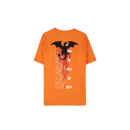 T-shirt Pokémon Dracaufeu (Charizard) homme orange – T-shirt officiel 100% coton Difuzed