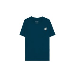 T-shirt Pokémon Ronflex Pixel homme bleu – T-shirt officiel 100% coton Difuzed