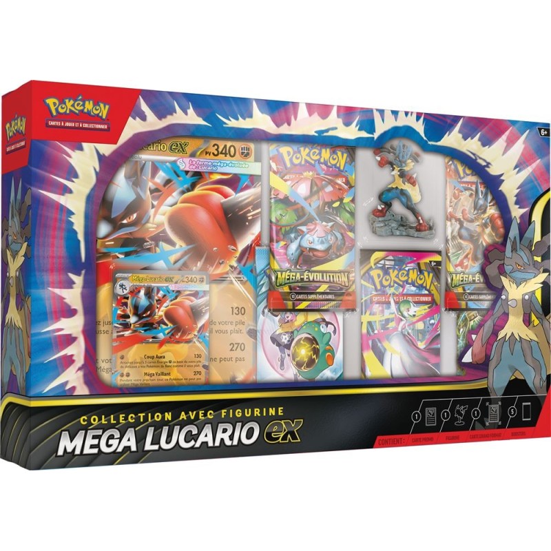 Coffret premium Pokémon Cartes à collectioner et Figurine Mega Lucario ex